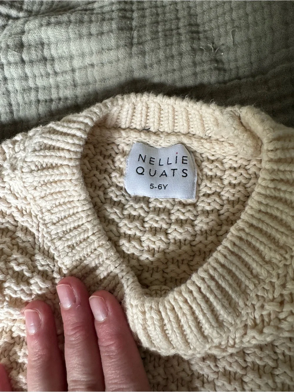 Ellie Cream Chunky Textured Crewneck Sweater